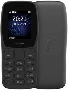 Мобильный телефон Nokia 105 Dual Sim TA-1416 SP01Z07Z1829Y Charcoal, без ЗУ