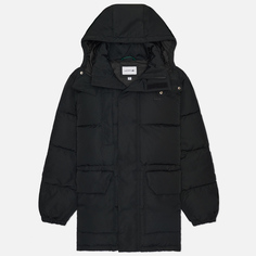 Мужской пуховик Lacoste Water Repellent Mid Length Hood Puffed, цвет чёрный