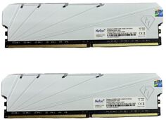 Модуль памяти DDR4 16GB (2*8GB) Netac NTSSD4P32DP-16W Shadow S White PC4-25600 3200MHz CL16 радиатор 1.35V