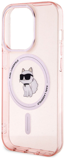 Karl Lagerfeld Чехол NFT Choupette для iPhone 15 Pro MagSafe, розовый