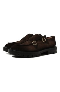 Замшевые монки Santoni