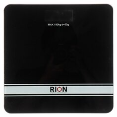 Весы напольные электронные, Rion, BB-702, стекло, до 180 кг, LCD-дисплей, черные