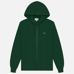 Мужская толстовка Lacoste Organic Cotton Full Zip Hoodie, цвет зелёный