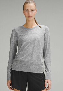 Футболка с длинным рукавом Swiftly Relaxed lululemon, цвет slate white