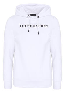 Толстовка с капюшоном и принтом этикетки JETTE SPORT, цвет weiss