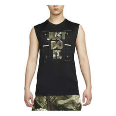 Рубашка Nike Dri-FIT Men&apos;s Camo Sleeveless T-Shirt &apos;Black&apos;, черный