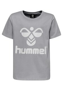 Футболка с принтом TRES Hummel, цвет grey melange