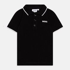 Футболка поло Boss Kidswear Short Sleeve, черный