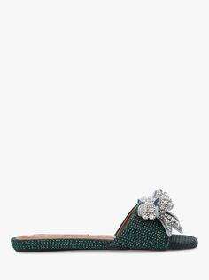 Шлепанцы Kurt Geiger London Kensington Bow, темно-зеленый