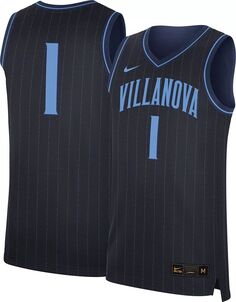 Мужская темно-синяя баскетбольная майка Nike Villanova Wildcats #1 Dri-FIT Replica