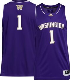 Мужская баскетбольная майка Adidas Washington Huskies #1 Purple Swingman Replica