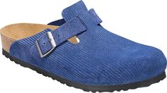 Мужские бостонские замшевые сабо Birkenstock с тиснением