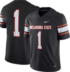 Мужское футбольное джерси Nike Oklahoma State Cowboys черного цвета Alternate Dri-FIT Game Football