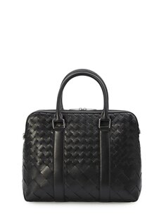 Сумка Bottega Veneta Business Intrecciato Slim, черный