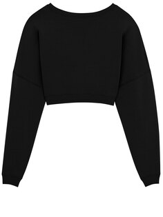 Толстовка Saint Laurent Saint Laurent cropped, черный