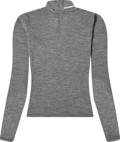 Футболка Jil Sander Zip Up Long-Sleeve &apos;Grey&apos;, серый