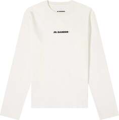 Футболка Jil Sander Crewneck Long-Sleeve &apos;Milky&apos;, кремовый