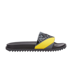 Кроссовки Fendi Rubber Fussbetts Slides &apos;Embossed Diagonal FF - Grey Yellow&apos;, серый