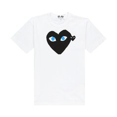 Футболка Comme des Garçons Short-Sleeve Play T-Shirt With Black Heart &apos;White&apos;, белый