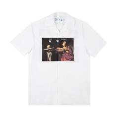 Рубашка Off-White Caravaggio Bowling Shirt &apos;White/Red&apos;, белый