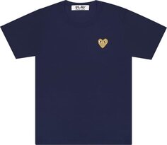 Футболка Comme des Garçons PLAY Heart Logo T-Shirt &apos;Navy&apos;, синий