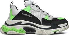 Кроссовки Balenciaga Triple S Sneaker White Green Fluo, белый