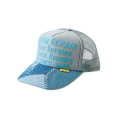 Kapital Denim Repair Service Кепка Denim Re-Construct Trucker Серая