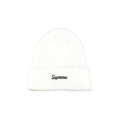 Шапка-бини Supreme свободного кроя, цвет Белый