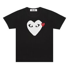 Футболка Comme des Garçons PLAY Big Heart, черная