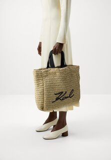 Сумка SIGNATURE BEACH TOTE KARL LAGERFELD, цвет natural