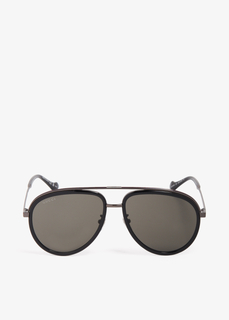 Солнцезащитные очки Gucci Aviator Frame, серый