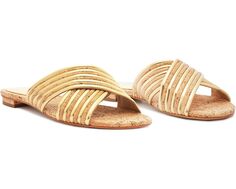 Туфли на плоской подошве Schutz Latifah Flat, цвет ouro claro/natural