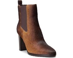 Ботинки LAUREN Ralph Lauren Mylah Ombré Haircalf Bootie, цвет Dark Brown Ombre/Chestnut Brown