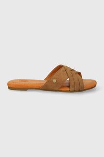 Замшевые тапочки UGG Kenleigh Slide Ugg, коричневый