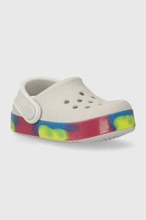 Crocs Детские тапочки OFF COURT GLITTER BAND CLOG, серый