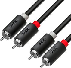 Кабель аудио Greenconnect GCR-54122 0.5m 2 х RCA / 2 х RCA , черный