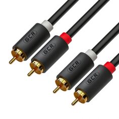 Кабель аудио Greenconnect GCR-53116 5.0m 2 х RCA / 2 х RCA , GOLD, черный