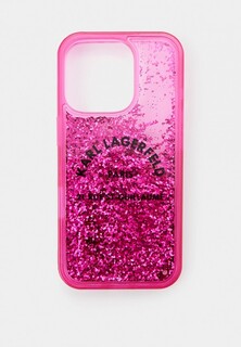 Чехол для iPhone Karl Lagerfeld 16 Pro, c жидкими блестками Liquid Glitter