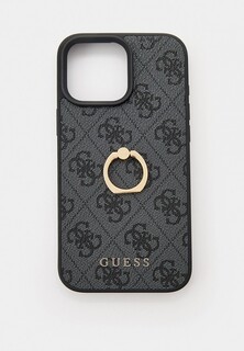 Чехол для iPhone Guess 16 Pro Max, из экокожи, с кольцом-держателем 4G Ring