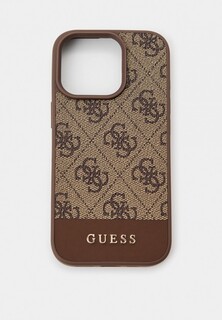 Чехол для iPhone Guess 16 Pro, из экокожи PU leather Metal logo