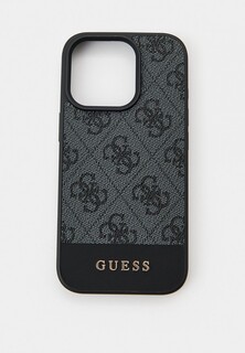 Чехол для iPhone Guess 16 Pro, из экокожи PU leather Metal logo