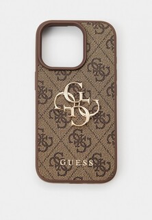 Чехол для iPhone Guess 16 Pro, из экокожи PU Leather Metal logo