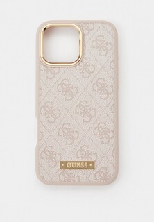 Чехол для iPhone Guess 16 Pro Max, с MagSafe, из экокожи PU Leather