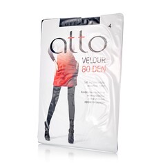 Женские колготки Atto Velour из микрофибры 80den черные 4 размер