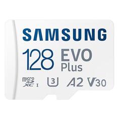 Карта памяти Samsung Evo Plus microSDXC 128GB UHS-1 U3 A2 V30, с адаптером (MB-MC128SA) Evo Plus microSDXC 128GB UHS-1 U3 A2 V30, с адаптером (MB-MC128SA)