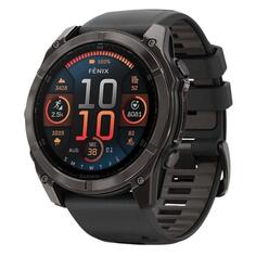 Смарт-часы Garmin Fenix 8 51mm AMOLED Sapphire Carbon Gray DLC Titanium Black/Pebble Grey Silicone Band (010-02905-21) Fenix 8 51mm AMOLED Sapphire Carbon Gray DLC Titanium Black/Pebble Grey Silicone Band (010-02905-21)