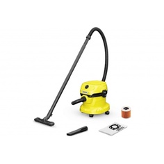 Пылесос строительный Karcher WD 2 Plus V-12/6/18/C 1000Вт (уборка: сухая/влажная) желтый