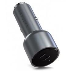 Автомобильное зарядное устройство Satechi 40W Dual USB-C Car Charger Серый космос