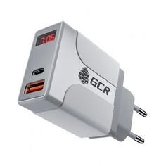 Сетевое зарядное устройство GCR на 2 USB порта (QC 3.0 + PD 3.0 ), белый, GCR-52885 Green Connect