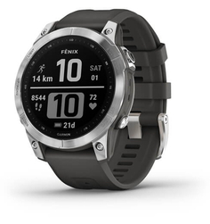 Бренд Умные часы Garmin Fenix 7, серебристый с графитовым ремешком